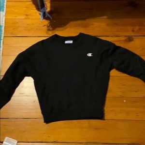 Women’s Black Reverse Weave Champion Crew Neck